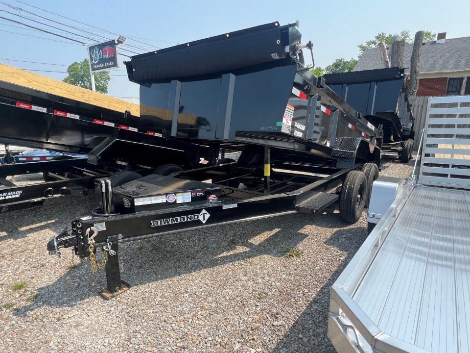 New 2026 Diamond T 83X14 14K Scissor w/ Hydraulic Jack Dump Trailer