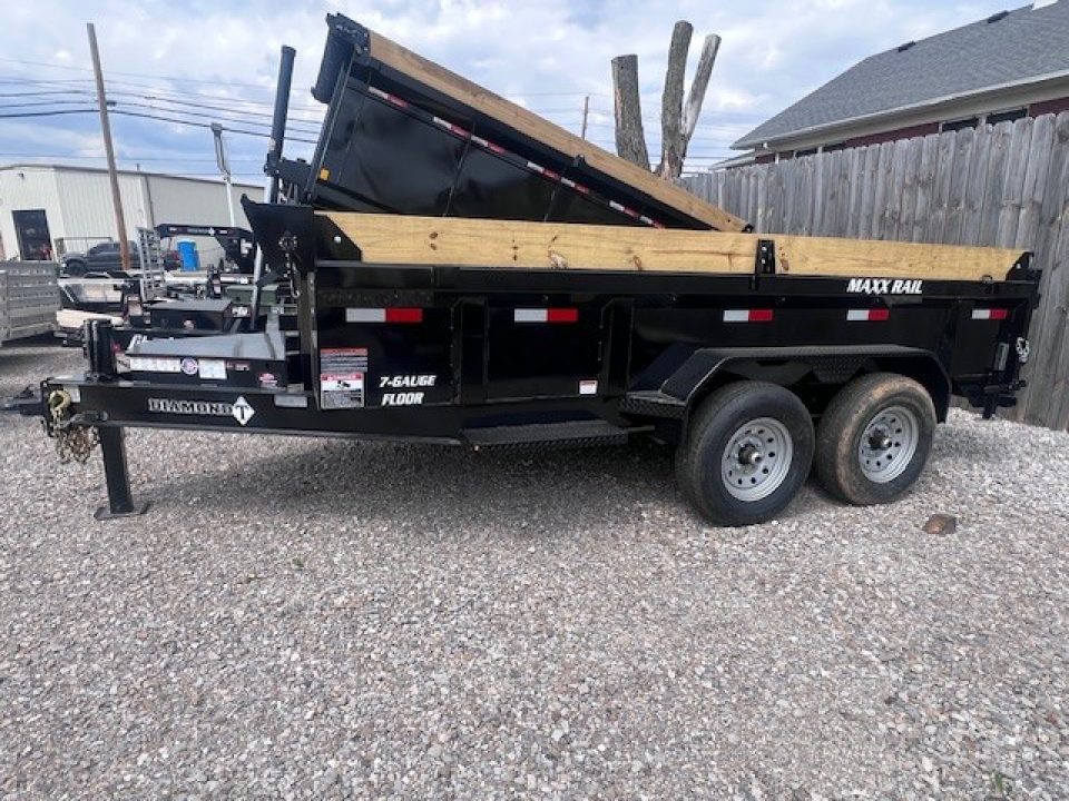 New 2026 Diamond T 83X14 14K Scissor w/ Hydraulic Jack Dump Trailer