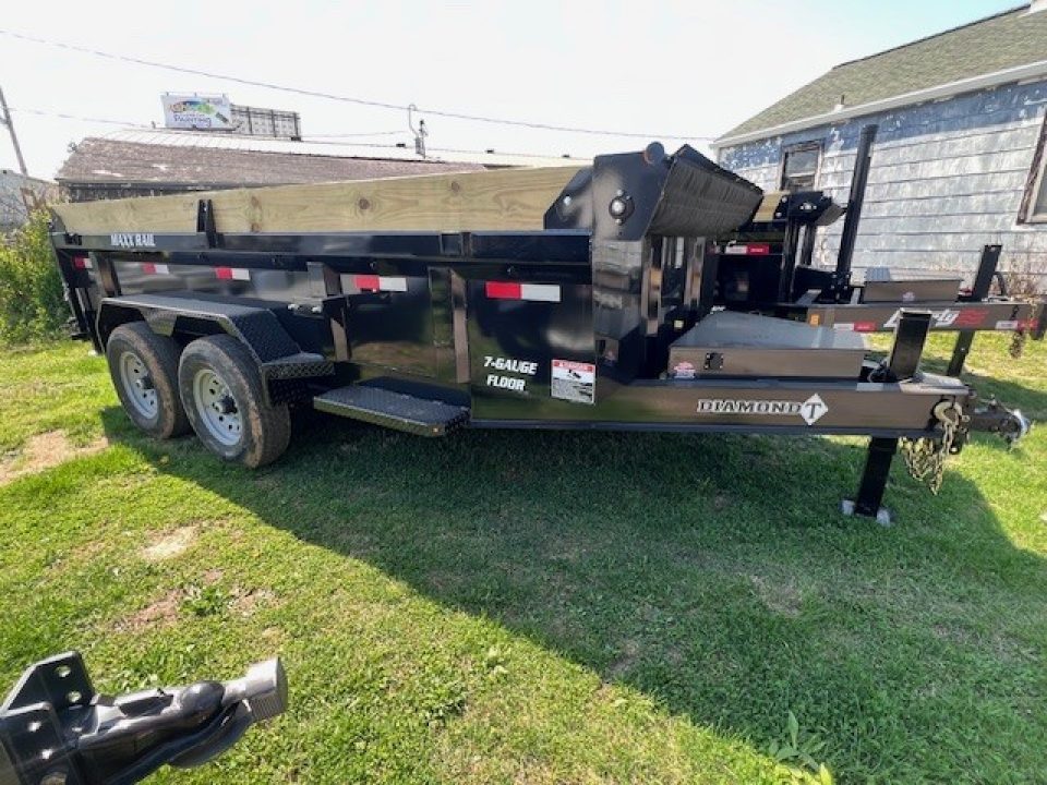 New 2026 Diamond T 83X14 14K Scissor w/ Hydraulic Jack Dump Trailer