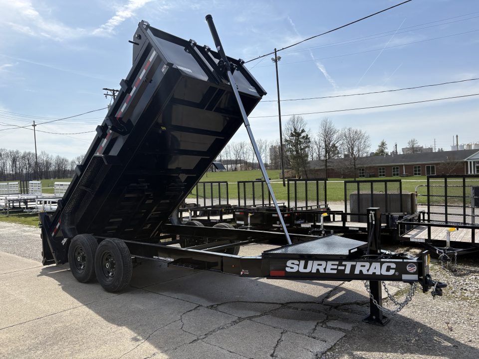 New 2026 Sure-Trac 7 X 14 Pro Series Telescopic Dump 15.4K W/HYDRAULIC JACK Dump Trailer