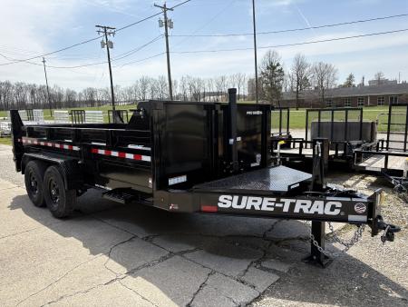 New 2026 Sure-Trac 7 X 14 Pro Series Telescopic Dump 15.4K W/HYDRAULIC JACK Dump Trailer