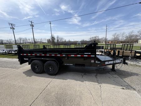 New 2026 Sure-Trac 7 X 14 Pro Series Telescopic Dump 15.4K W/HYDRAULIC JACK Dump Trailer