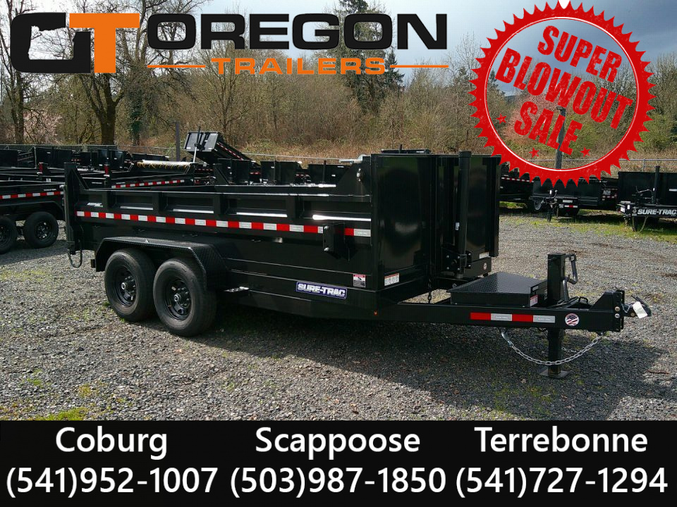 New 2025 Sure-Trac 7x14 14K Low Pro Dump Trailer