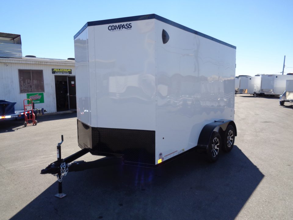 New 2026 Compass * KC-DX8412-070 * 7x12 7k Tandem Axle Cargo / Enclosed Trailer