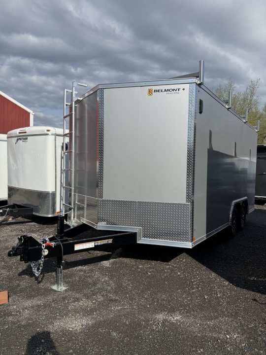 New 2026 BELMONT 8.5 X 16 CARGO TRAILER - CONSTRACTOR BUILD - RAMP DOOR - SILVER Cargo / Enclosed Trailer