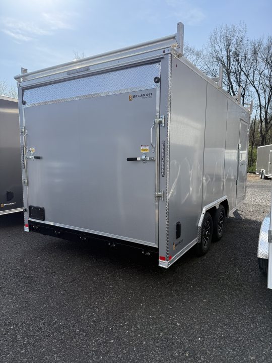 New 2026 BELMONT 8.5 X 16 CARGO TRAILER - CONSTRACTOR BUILD - RAMP DOOR - SILVER Cargo / Enclosed Trailer