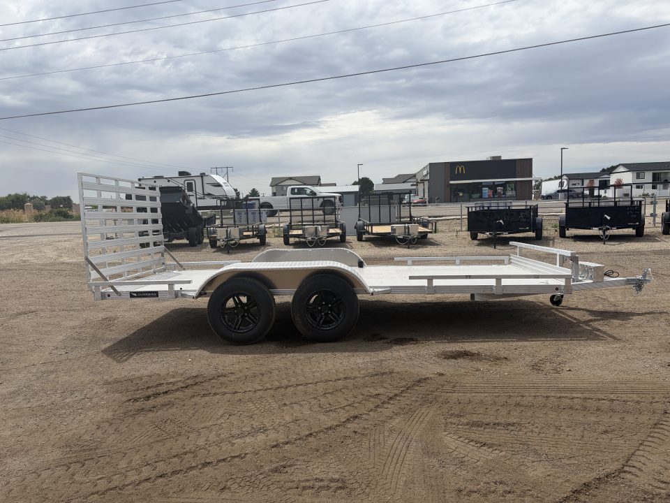 New 2026 Silverwing 7x16 5k Tandem Axle Aluminum Utility Trailer