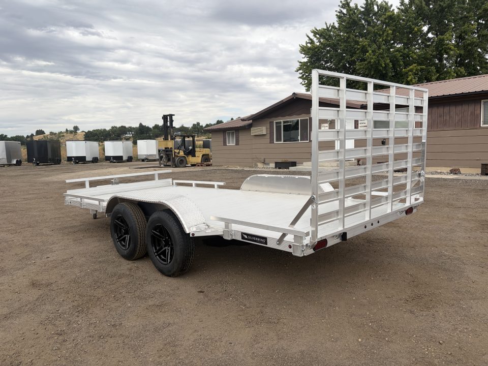 New 2026 Silverwing 7x16 5k Tandem Axle Aluminum Utility Trailer