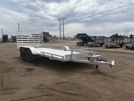 New 2026 Silverwing 7x16 5k Tandem Axle Aluminum Utility Trailer