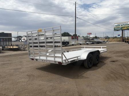 New 2026 Silverwing 7x16 5k Tandem Axle Aluminum Utility Trailer