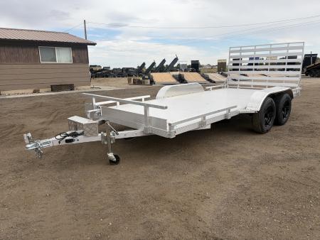 New 2026 Silverwing 7x16 5k Tandem Axle Aluminum Utility Trailer