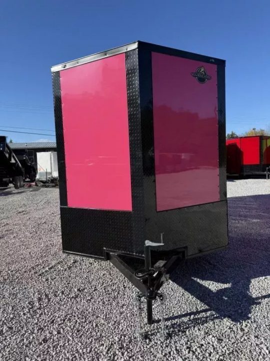New 2026 Golden Cargo 7x16 TA (7.3 HT) PINK BLACKOUT .80 Polycore Cargo / Enclosed Trailer
