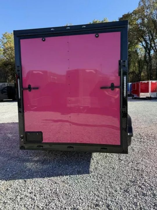 New 2026 Golden Cargo 7x16 TA (7.3 HT) PINK BLACKOUT .80 Polycore Cargo / Enclosed Trailer