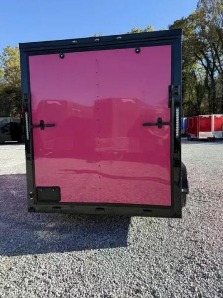 New 2026 Golden Cargo 7x16 TA (7.3 HT) PINK BLACKOUT .80 Polycore Cargo / Enclosed Trailer