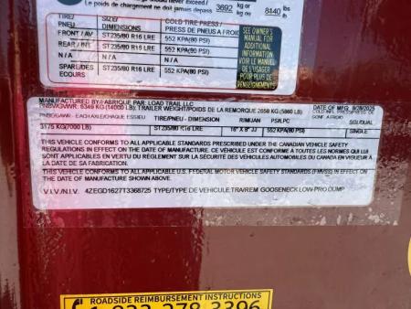 New 2026 LOAD TRAIL 7X16 GOOSENECK (4FT WALL) DUMP TRAILER (14K GVWR)