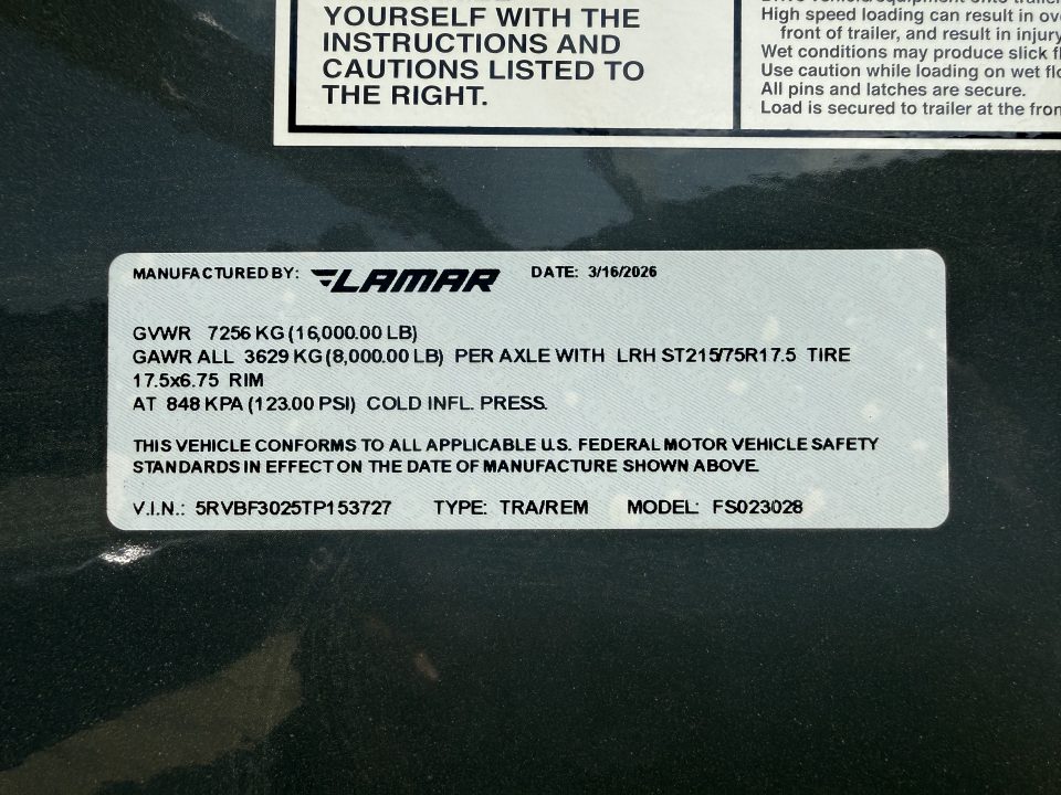 New 2026 Lamar Trailers 102X30 16K Deckover Trailer
