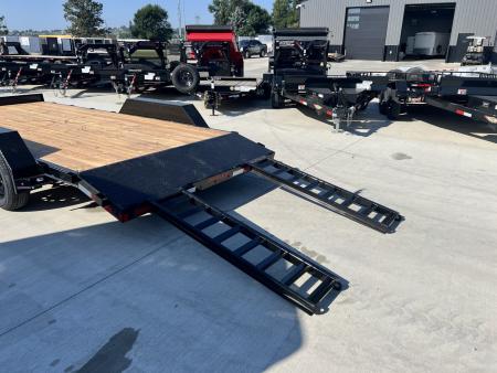 New NEW 2026 Double A 18’x83” flatbed Trailer 2-5200 lb axles=10K, dovetail, Slide In Ramps