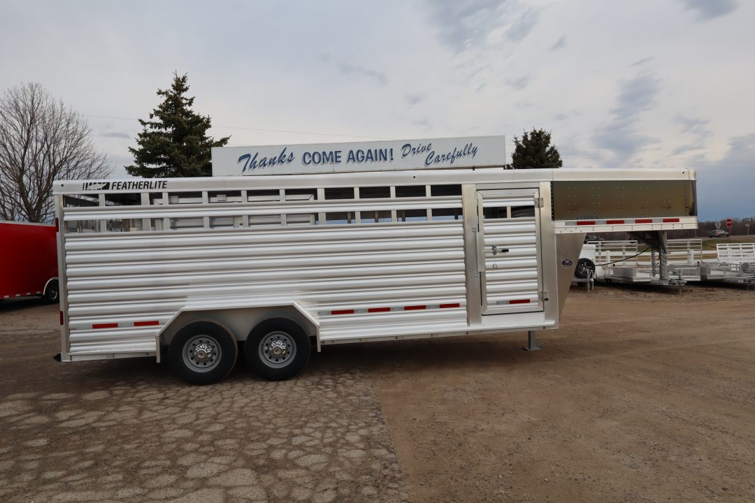 New 2026 Featherlite Trailers 20' Stock / Stock Combo GN Trailer