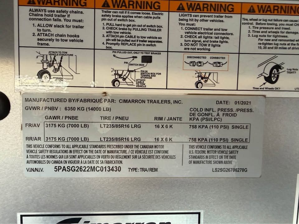 Used 2021 Cimarron Trailers 26' STOCK COMBO, DOUBLE SIDED TACK