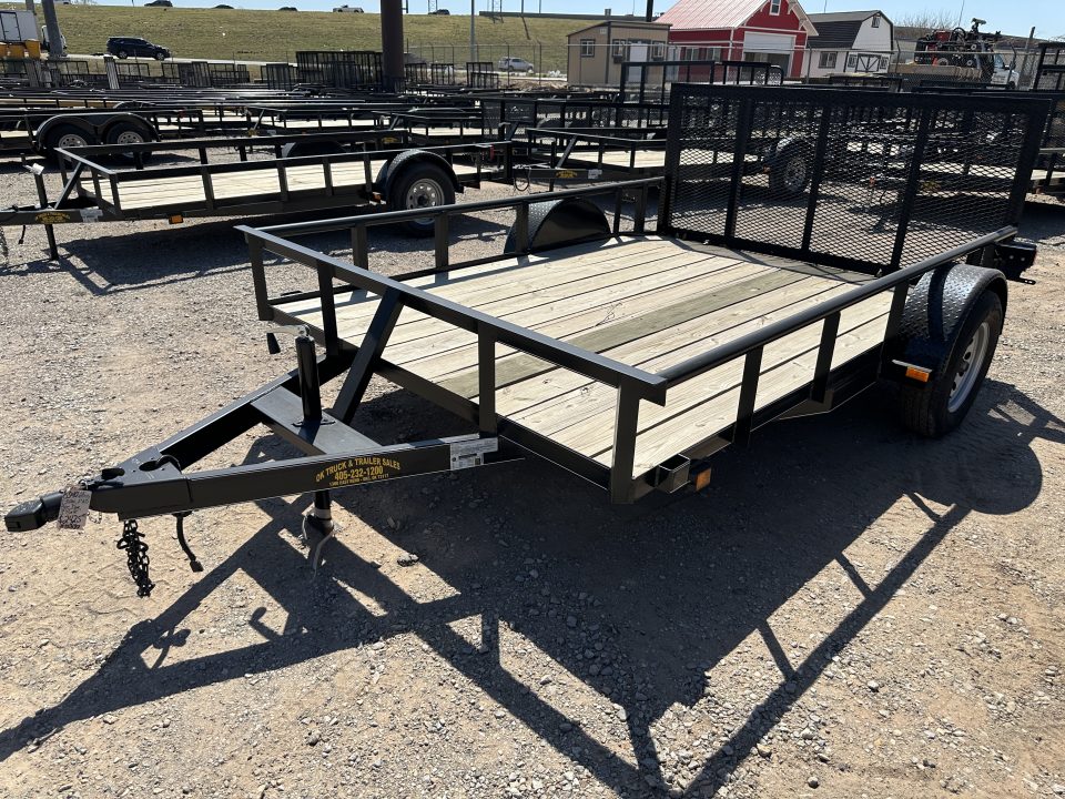 New 2025 Road Boss 83"x10' Single Axle Utility Trailer with pipe top, dove & 3' Gate Utility Trailer