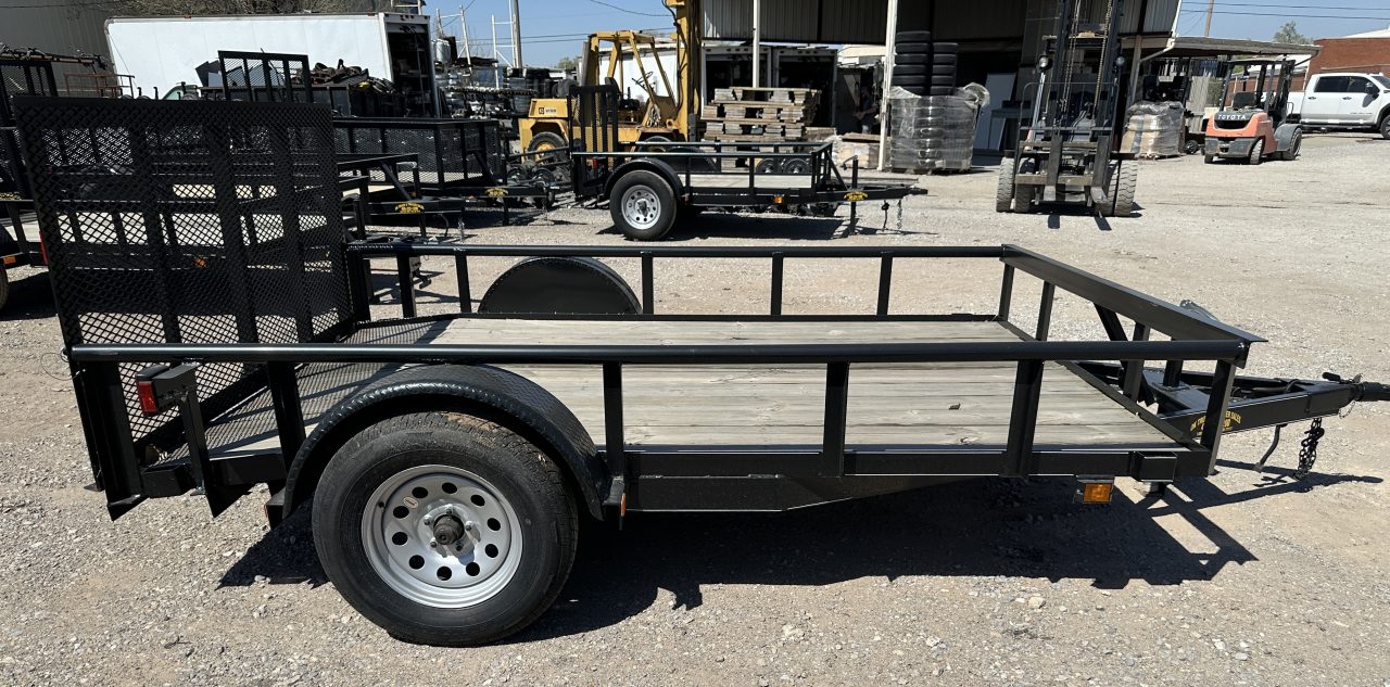New 2025 Road Boss 83"x10' Single Axle Utility Trailer with pipe top, dove & 3' Gate Utility Trailer