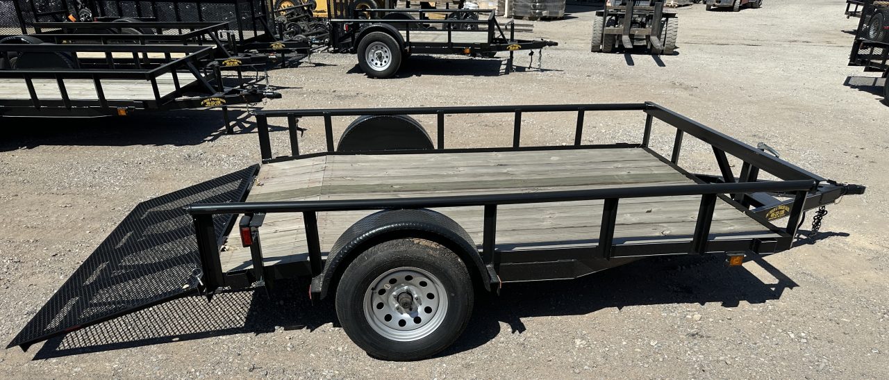 New 2025 Road Boss 83"x10' Single Axle Utility Trailer with pipe top, dove & 3' Gate Utility Trailer