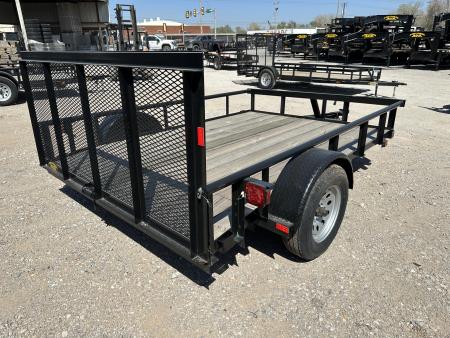 New 2025 Road Boss 83"x10' Single Axle Utility Trailer with pipe top, dove & 3' Gate Utility Trailer