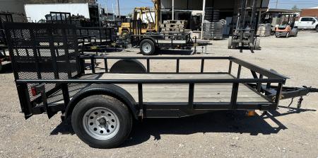 New 2025 Road Boss 83"x10' Single Axle Utility Trailer with pipe top, dove & 3' Gate Utility Trailer