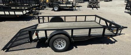 New 2025 Road Boss 83"x10' Single Axle Utility Trailer with pipe top, dove & 3' Gate Utility Trailer