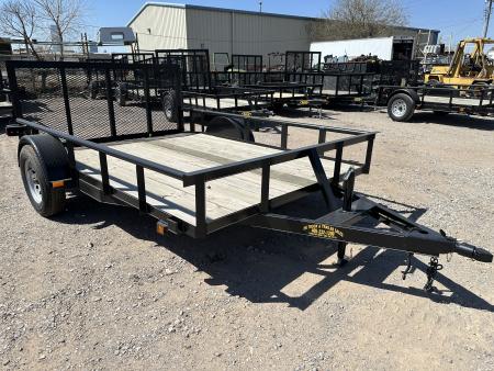 New 2025 Road Boss 83 x10' Single Axle Utility Trailer with pipe top, dove & 3' Gate Utility Trailer