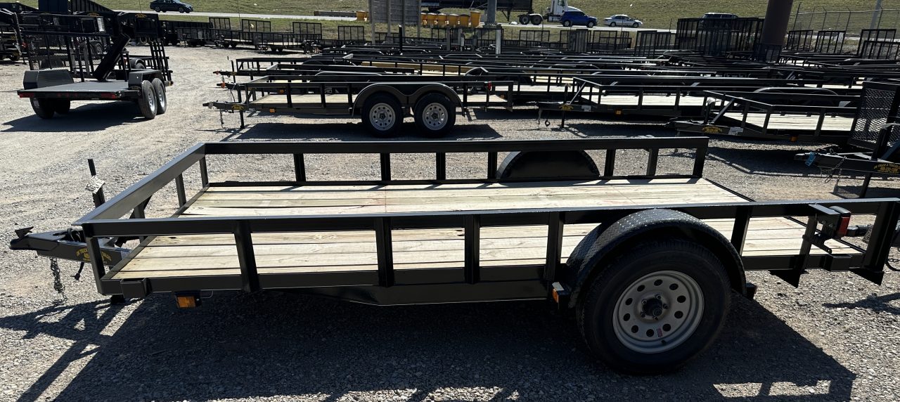 New 2025 Road Boss 77" wide x 12' long Single Axle Utility Trailer