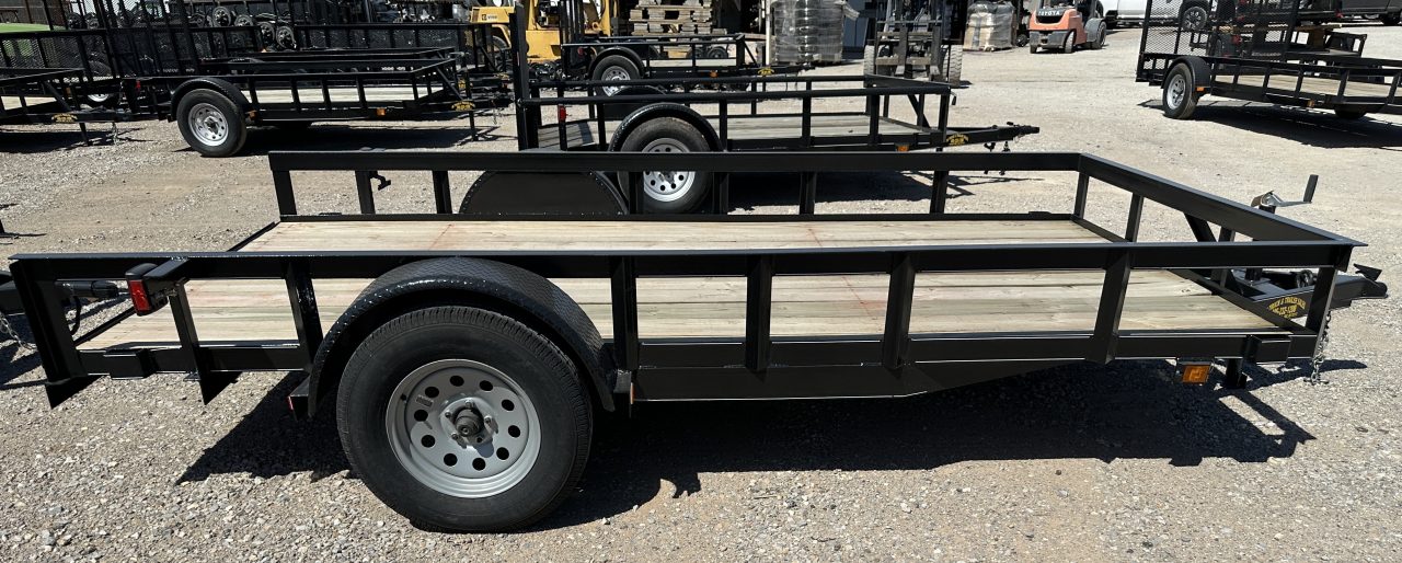 New 2025 Road Boss 77" wide x 12' long Single Axle Utility Trailer