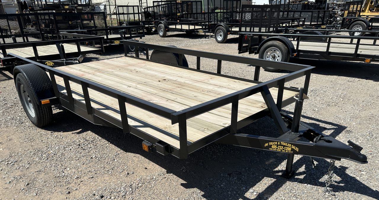 New 2025 Road Boss 77" wide x 12' long Single Axle Utility Trailer