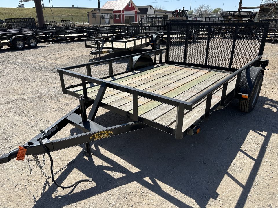 New 2026 Road Boss 83" wide x 10' Long Single Axle with pipe top rail, 3' gate & dove tail Utility Trailer