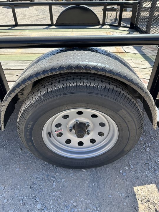 New 2026 Road Boss 83" wide x 10' Long Single Axle with pipe top rail, 3' gate & dove tail Utility Trailer