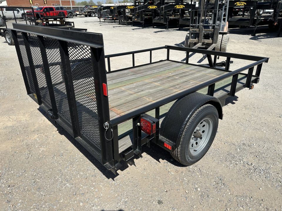 New 2026 Road Boss 83" wide x 10' Long Single Axle with pipe top rail, 3' gate & dove tail Utility Trailer