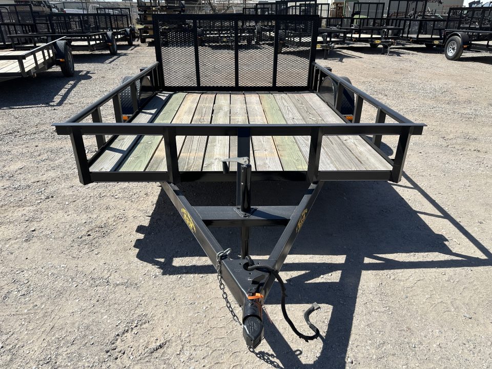 New 2026 Road Boss 83" wide x 10' Long Single Axle with pipe top rail, 3' gate & dove tail Utility Trailer