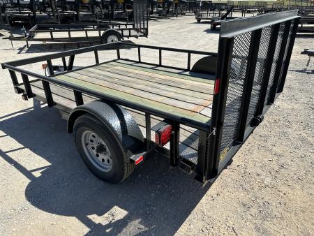 New 2026 Road Boss 83" wide x 10' Long Single Axle with pipe top rail, 3' gate & dove tail Utility Trailer
