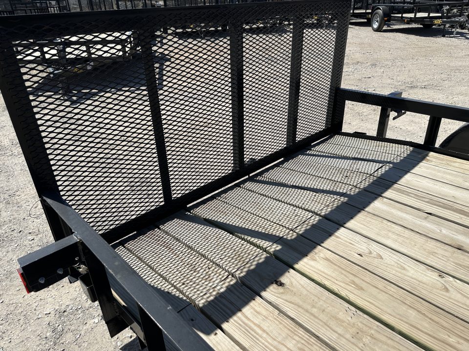 New 2025 Road Boss 83" wide x 12' long Single Axle 3' Gate with dove tail Utility Trailer