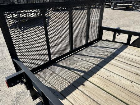 New 2025 Road Boss 83" wide x 12' long Single Axle 3' Gate with dove tail Utility Trailer