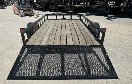 New 2025 Road Boss 83" wide x 12' long Single Axle 3' Gate with dove tail Utility Trailer