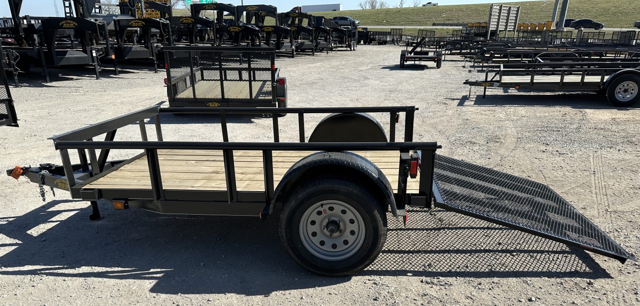 New 2026 Road Boss 5'x8' Single Axle with dove, 3' gate and pipe top Utility Trailer