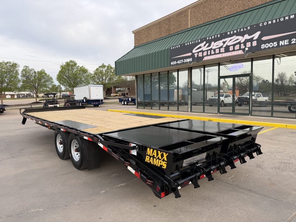 New #037636 2026 DIAMOND T DO160 24 X 102 TANDEM AXLE BUMPER PULL DECKOVER 16K TRAILER W/ MAXX RAMPS & 14 PLY TIRES