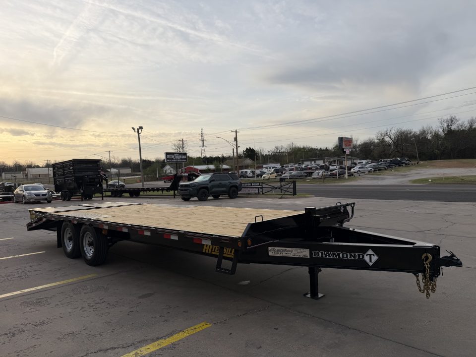 New #037636 2026 DIAMOND T DO160 24 X 102 TANDEM AXLE BUMPER PULL DECKOVER 16K TRAILER W/ MAXX RAMPS & 14 PLY TIRES