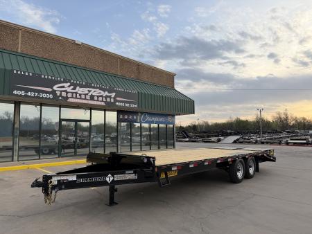 New #037636 2026 DIAMOND T DO160 24 X 102 TANDEM AXLE BUMPER PULL DECKOVER 16K TRAILER W/ MAXX RAMPS & 14 PLY TIRES