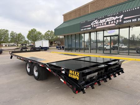 New #037636 2026 DIAMOND T DO160 24 X 102 TANDEM AXLE BUMPER PULL DECKOVER 16K TRAILER W/ MAXX RAMPS & 14 PLY TIRES