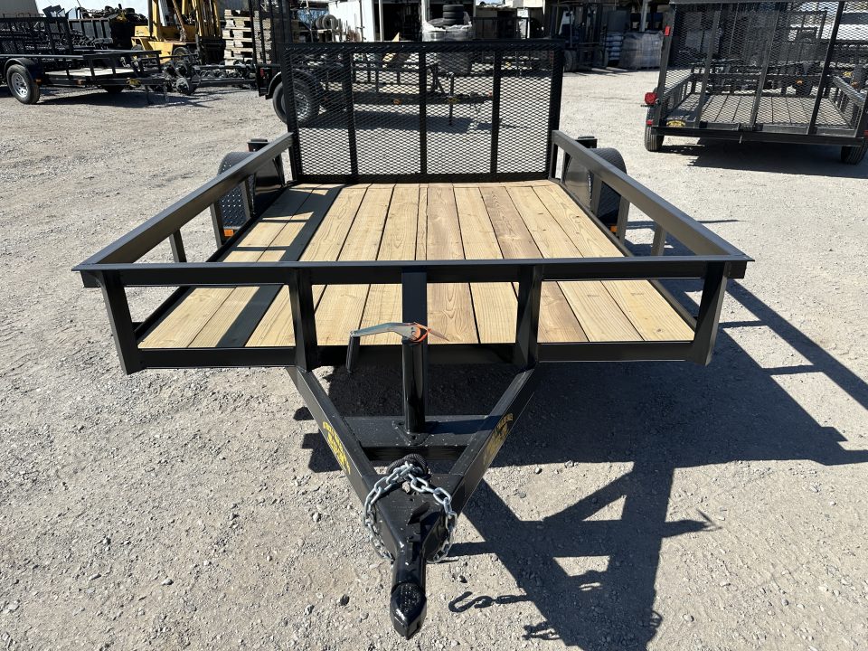 New 2026 Road Boss 77"x10' Single Axle Dove Tail 3' Gate Utility Trailer