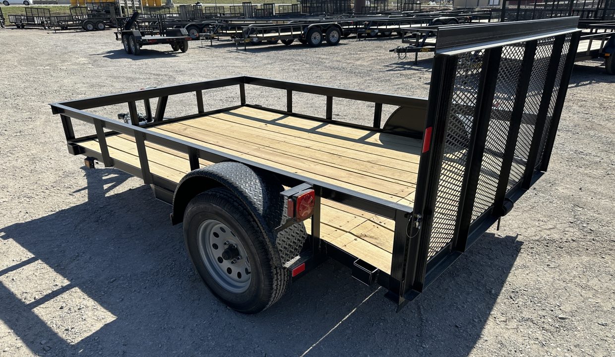 New 2026 Road Boss 77"x10' Single Axle Dove Tail 3' Gate Utility Trailer
