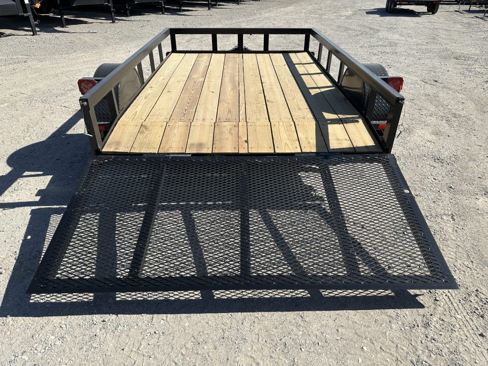 New 2026 Road Boss 77"x10' Single Axle Dove Tail 3' Gate Utility Trailer