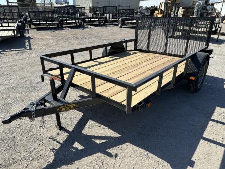 New 2026 Road Boss 77"x10' Single Axle Dove Tail 3' Gate Utility Trailer